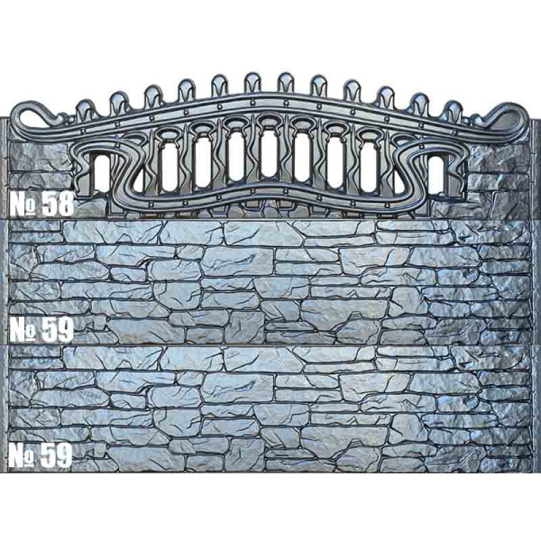 Form fence ABS № 59 Size: 2000x500x40 mm