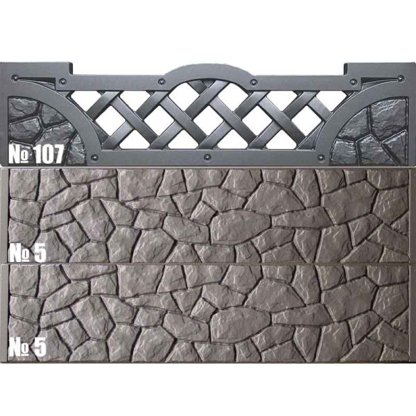 Form fence ABS № 5 Size: 2000x500x40 mm
