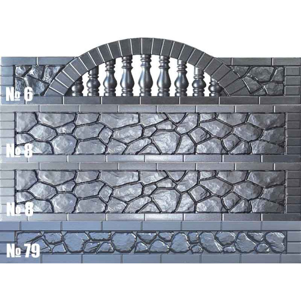 Form fence ABS № 79 Size: 2000x300x40 mm