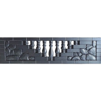 Form fence ABS № 7 Size: 2000x500x40 mm