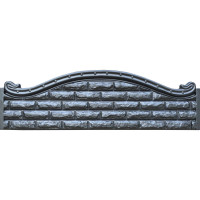 Form fence “Bassoon rock top” ABS № 89 Size: 2000x500x40 mm