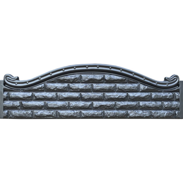 Form fence “Bassoon rock top” ABS № 89 Size: 2000x500x40 mm