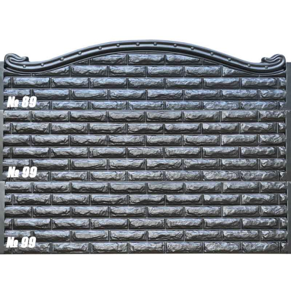 Form fence “Bassoon rock” ABS № 99 Size: 2000x500x40 mm