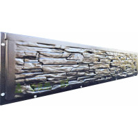 Double-sided fence mold "Stone" No. 10W ABS Size: 2000x400x40 mm